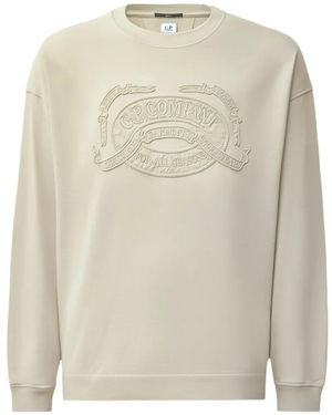 C.P. Company Sweat À Logo Brodé - White