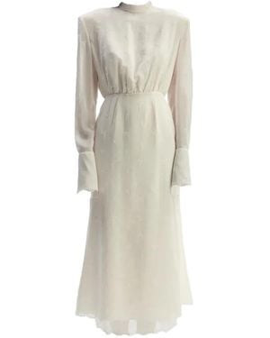 Magda Butrym Bow-Embroidered Lace-Trimmed Dress - White