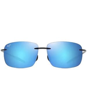 Maui Jim Breakwall Rectangle-Frame Sunglasses - Blue