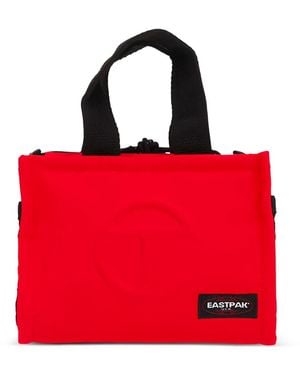 Eastpak X Telfar Small Shopper Embossed-Logo Tote Bag - Red