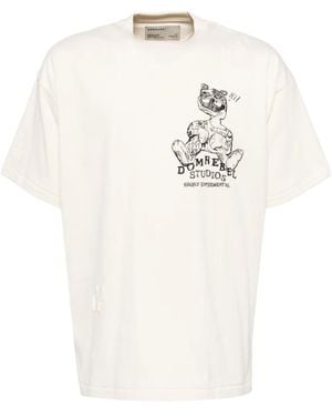 DOMREBEL Strip T-Shirt - White
