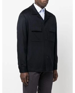 ZEGNA Cashmere Overshirt Oasi - Blue