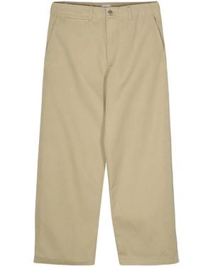 Burberry Wide Leg Chino Trousers - Natural