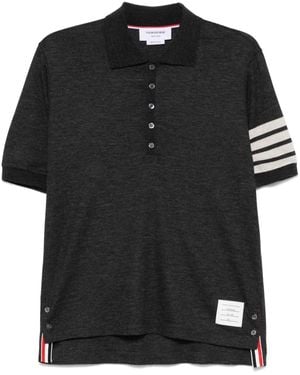 Thom Browne 4bar ウールポロシャツ - ブラック
