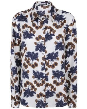 Laura Urbinati Floral-Print Silk Shirt - White