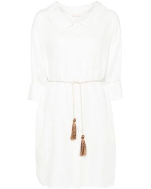 Liu Jo Striped Mini Dress - White