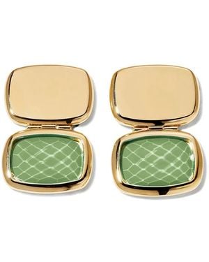 Ivi Pendientes con colgante geométrico - Verde