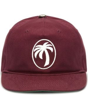 Palm Angels Casquette À Imprimé Palmier - Violet