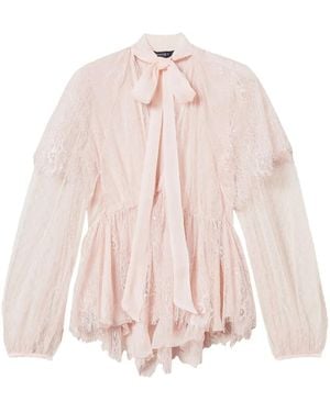 Twinset Blusa Con Motivo Intrecciato - Rosa