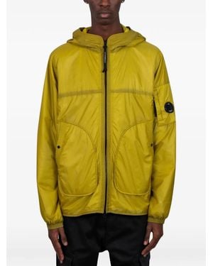 C.P. Company Zip-Up Hooded Jacket - Yellow