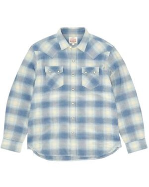 Fortela Chemise Josh En Coton À Carreaux - Blue