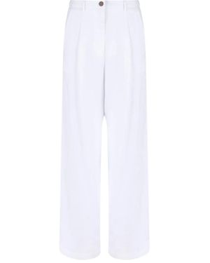 ..,merci Cotton Straight Pants - White
