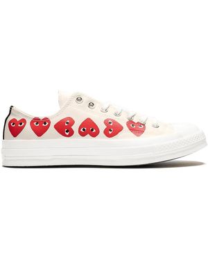 COMME DES GARÇONS PLAY Chuck 70 Ox "Multi Hearts" Sneakers - White