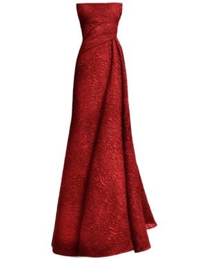 Gemy Maalouf Strapless Draped Dress - Red