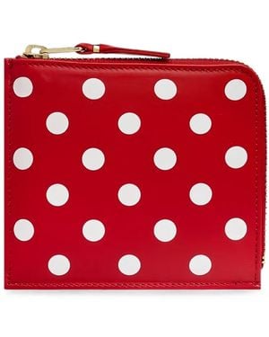 Comme des Garçons Polka-Dot Zip-Around Wallet - Red
