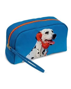 Seletti Trousse De Toilette Toiletpaper Dog Call Center - Bleu