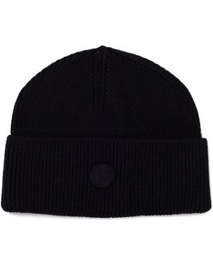 POLAR SKATE John Logo-Patch Beanie Hat - Black
