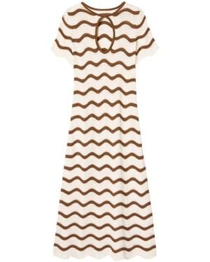 La DoubleJ Wavy Swing Dress - White