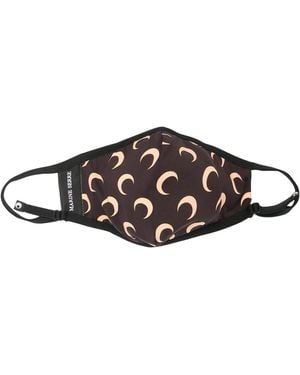 Marine Serre Crescent Print Face Mask - Brown
