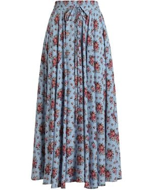 Dolce & Gabbana Floral Drawstring Skirt - Blue