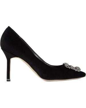 Manolo Blahnik 70Mm Hangisi Court Shoes - Black