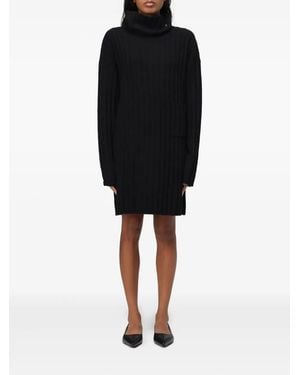 Liu Jo Roll-Neck Knitted Mini Dress - Black