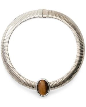 Julietta Opyum Tiger's Eye Necklace - Metallic