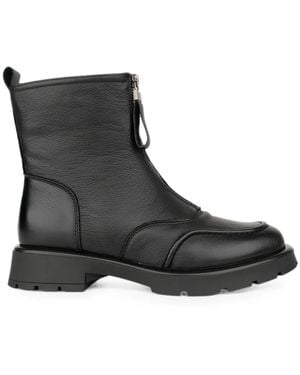 Linda Baumann Front-Zip Chunky-Sole Boots - Black