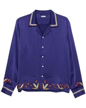 Bode Silk Shirt - Blue