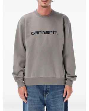 Carhartt Logo-Embroidered Sweater - Gray