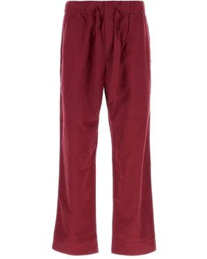 Tekla Flanellen Pyjamabroek Met Trekkoord - Rood