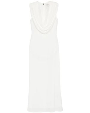 ROTATE BIRGER CHRISTENSEN Vestido largo con cuello desbocado - Blanco