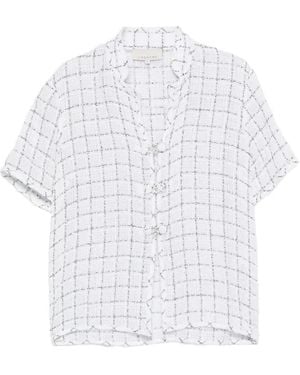 LIBEROWE Camisa Hetty A Cuadros - Blanco