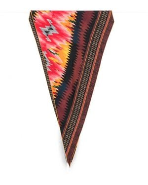 Pierre Louis Mascia Ikat-Print Scarf - Red