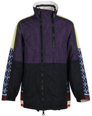Valentino Garavani Patterned Zipped Coat - Blue
