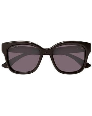Gucci Sonnenbrille Mit Eckigem Gestell - Braun