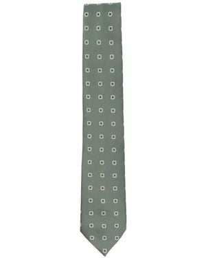 BOSS Geometric-Pattern Tie - Green