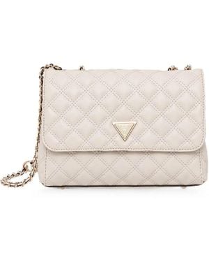 Guess Giully Quilted Cross Body Bag - Natural