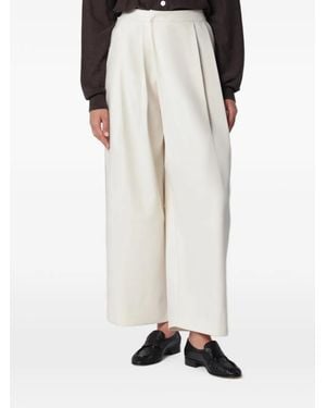 Source Unknown Leiko Pleated High-Waisted Trousers - White