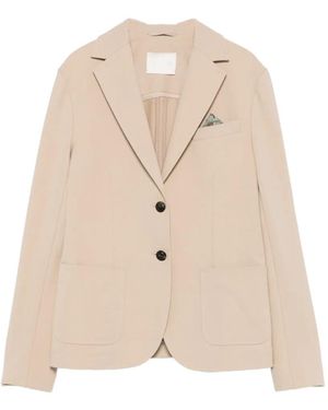 Circolo 1901 Single-Breasted Notched-Lapels Jacket - Natural