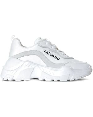 Just Cavalli Logo Trainers - White