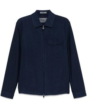 Corneliani Textured Shirt Jacket - Blue