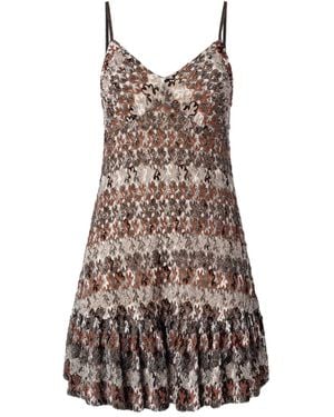 Missoni カモフラージュ ミニドレス - ブラウン