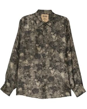 Uma Wang Camisa Con Estampado Floral - Verde