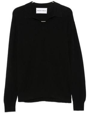 EMERSON RENALDI Spread-Collar Sweater - Black