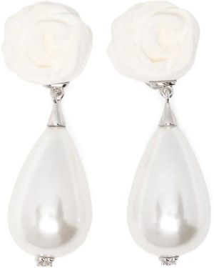 ShuShu/Tong Rose Ohrringe Mit Tropfen - Weiß