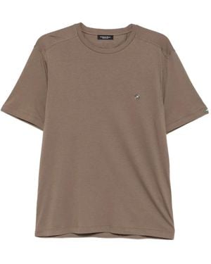 Stefano Ricci Logo-Plaque T-Shirt - Grey