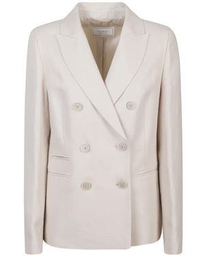 Peserico Double-Breasted Blazer - White