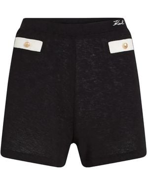 KARL LAGERFELD Karl Signature Shorts - Black