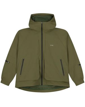 Arte' Hooded Bomber Jacket - Green